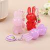 Empty Cute Bunny Shape Lip Gloss Tube Keychain Rabbit Refillable Lip Glaze Container Cosmetic Packaging Bottle With Pendant