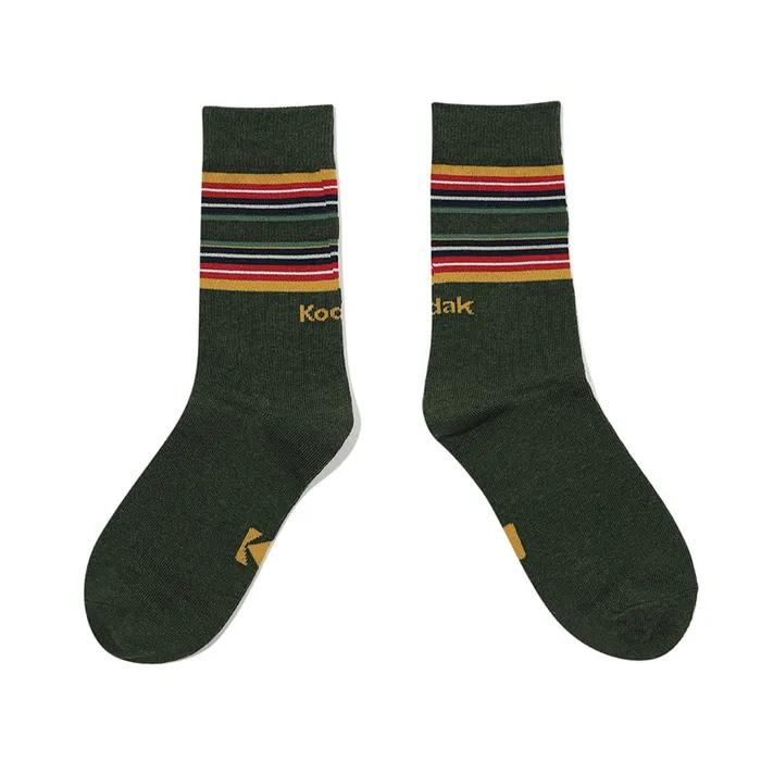 Multi-stripe Crew Socks GREEN