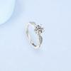 925 Sterling Silver Fashion Versatile Newwall Four-claw Zircon Ring Birthday Party Anniversary Gift Daily Wear