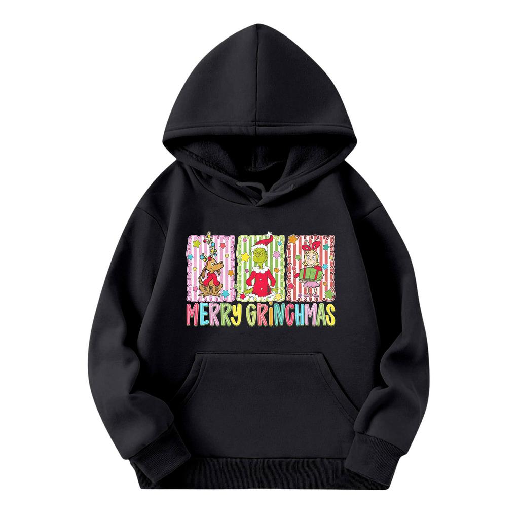 Dětská móda Lehký pulovr s dlouhým rukávem s kapsami Potisk Mikina s kapucí