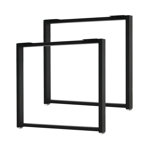 YASICA Iron Table Legs, Desk Legs, Metal Furniture Legs, Computer Desk Legs, with Rubber Floor Protector, Heavy-Duty Material, Powder Coated, Scratch