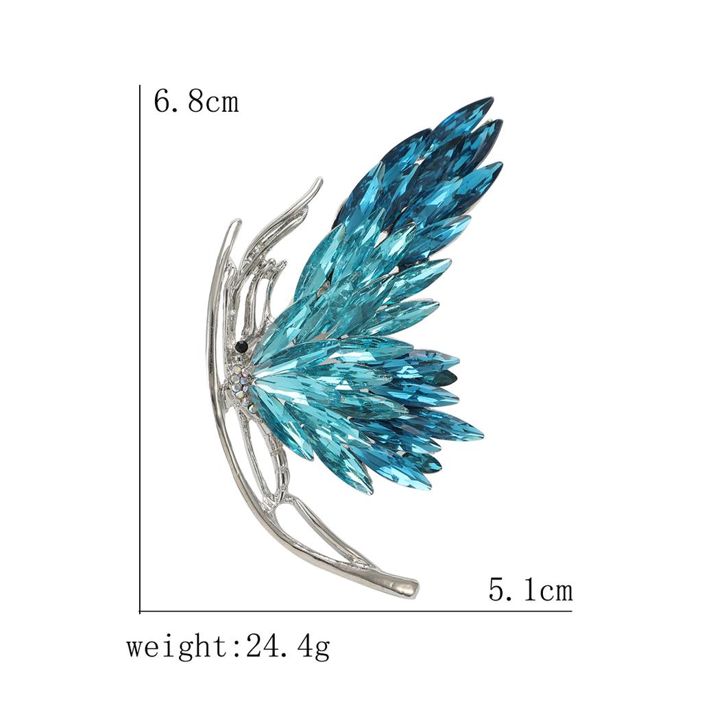 Emalje Sommerfugl Brosjer for Kvinner Unisex Rhinestone Insekt Pins Bankett Fest Ryggsekk Gaver Smykketilbehør