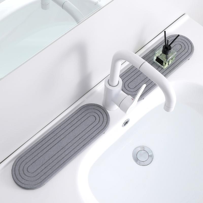 2pcs Diatomite Tray Set for Fast Drying and Molds Prevention Sink Organizers Practical Molds Resistant Draining Board