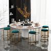 Rebar Round Stool Staable Soft Fabric Living Room Dining Table Bar Chair  Portable Lightweight Stool, Bedroom Dresser