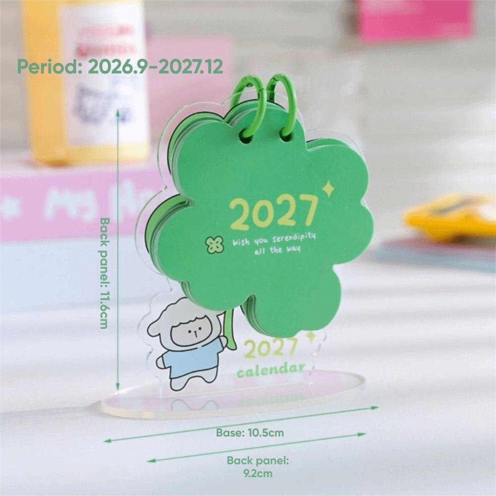 Card Paper 2027 Table Calendar Puppy Shape Standing Table Calendar 2027 Desk Calendar  Home Office