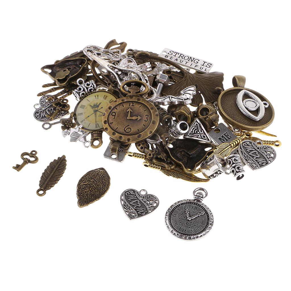 100grams Shabby Chic Steampunk Charms Pendants for Jewelry Craft DIY