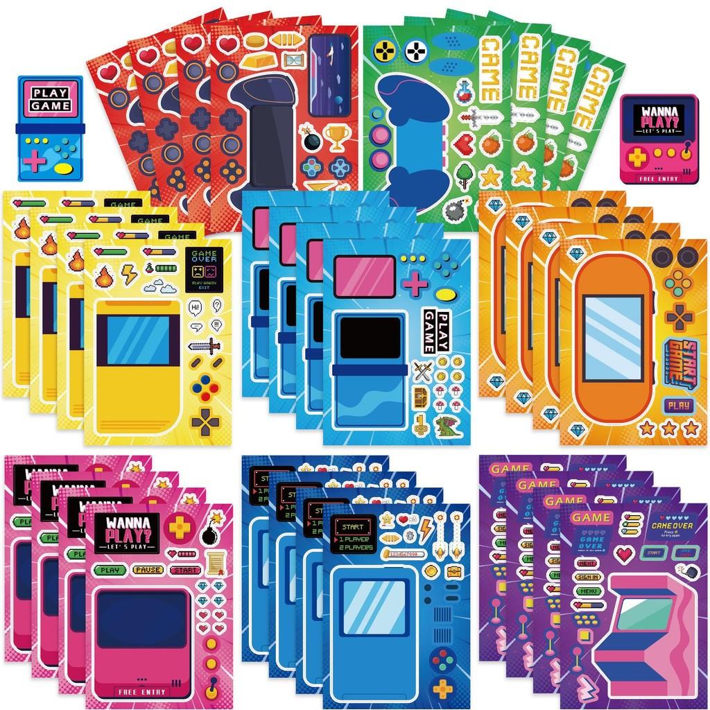 Adorable Cartoon Puzzle Stickers For Kids Interactive Diy Face Decals Pack Of 16