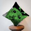 Cute Green Alien Cat Cushion Cover Pillow Cover Decor Pillowcase Printed Cushion Case for Couch