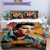 Elvis 3-teiliges Bettwäsche-Set Bettbezug Verschluss Enthält 1 Bettbezug & 2 Kissenbezüge für Alle Jahreszeiten Schlafzimmer Zuhause Wohnheim Dekor