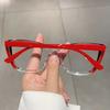 Vintage Colour Block Cat-Eye Photochromic Myopia Glasses Women'S Ins Style Short Sight Glasses Large Frame Popular Eyeglasses