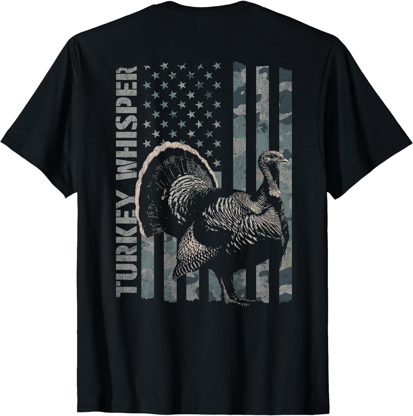 Turkey Whisperer Funny Hunting (Design on Back) T-Shirt L