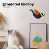 Interactive Cat Toys Hanging Plush Bird Squeaky Sound Simulation Bird Teaser Toy Playful Entertain Bond with Your Pet Kitten Chirping Toy for Cats