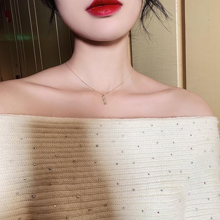 Bamboo Necklace Women's Summer Accessories Clavicle Chain Light Luxury Niche Design Sense New Style Trend