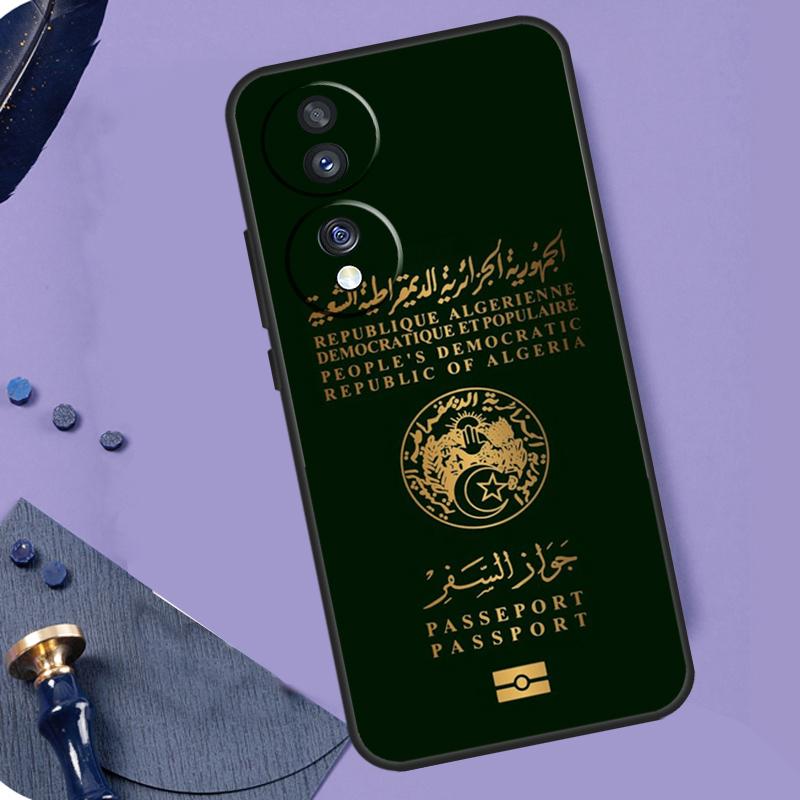 Algerian Passport Case For Honor Magic 6 Pro Magic 5 Lite 50 70 90 Lite X6 X7 X8 X9 X6a X7a X8a X9a X8b X9b