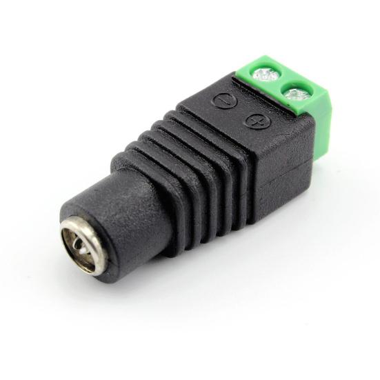 Free Wiring DC Monitor Plug Female Terminal Connector 12V Lamp Power Adapter