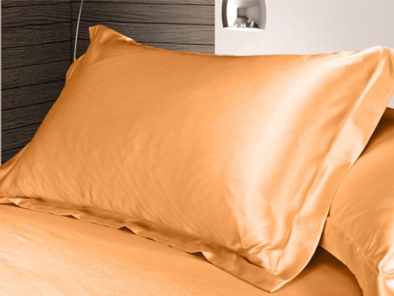 Buy Silk Satin Pillowcase Solid Color Soft Comfortable Pillow Case For Bed Throw Smooth Pillow
