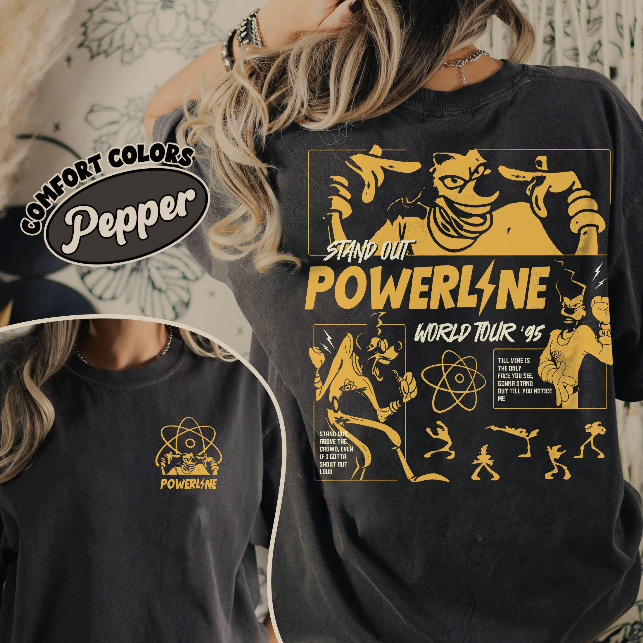 Vintage Powerline Stand Out World Tour Shirt Powerline 95 Vintage Shirt A Goofy Movie Shirt WDW Disneyland Trip Tee S