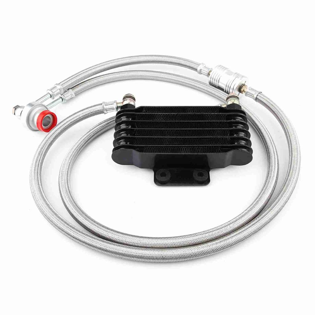 85ml Oil Cooler Engine Oil Cooling   System Kit for GY6 100 -150  Engine Black