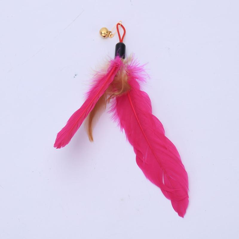 Cat Teaser Replacement Head Toy, Feather Replacement Head Toy, Chicken Feather Replacement Head Cat Toy