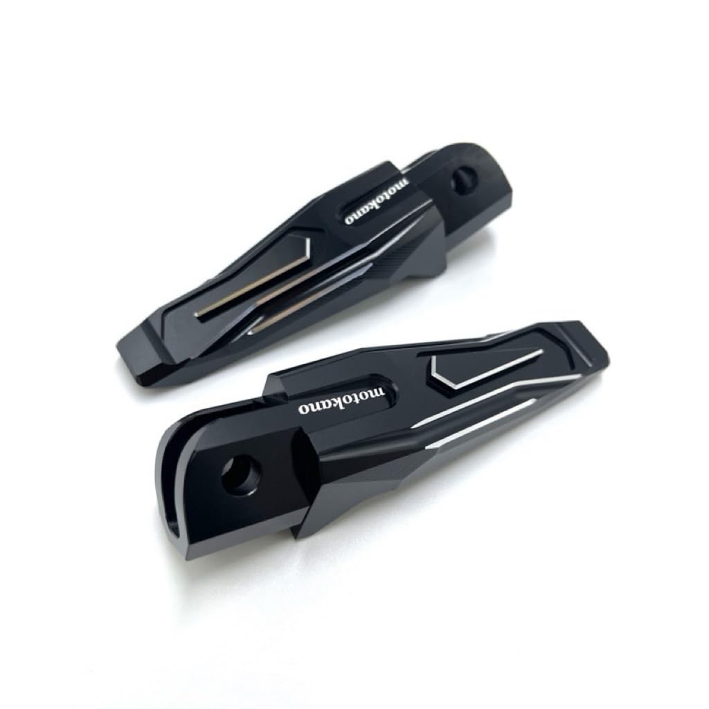 Motokano Front Foot Pegs Rear Footrest Pedals for Ninja 400 Z400 ZX4R ZX4RR ZX25R Z650 Z1000 (Front, Black)