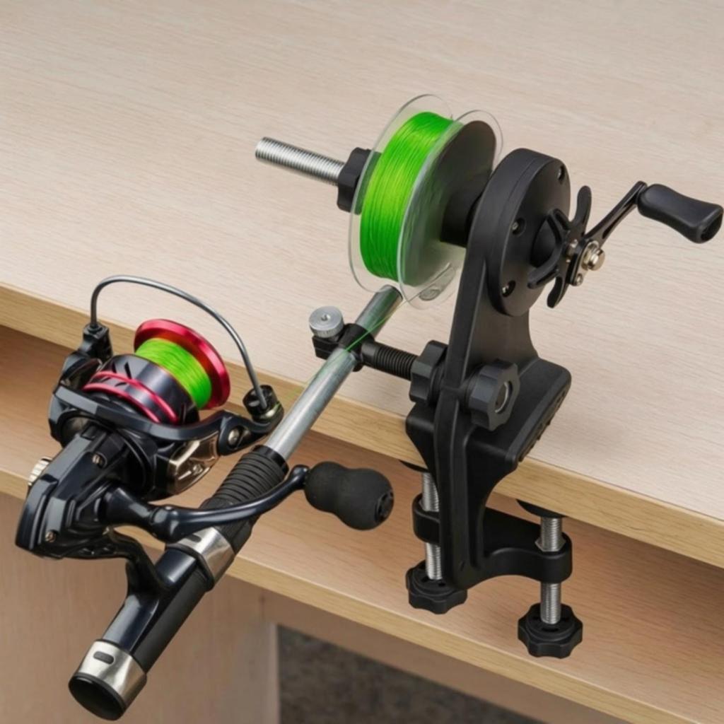 Fishing Line Winder with Clamp Adjustable Spooling Tool Sturdy for Workbench