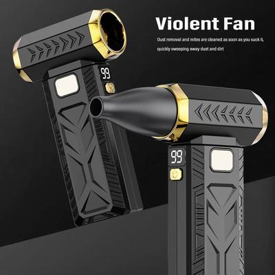 400000RPM Şiddetli Fan Güçlü Elektrikli Hava Üfleyici Taşınabilir Toz Temizleyici TypeC Şarj 53m/s Fırçasız 10000mAh Turbo Jet Fan