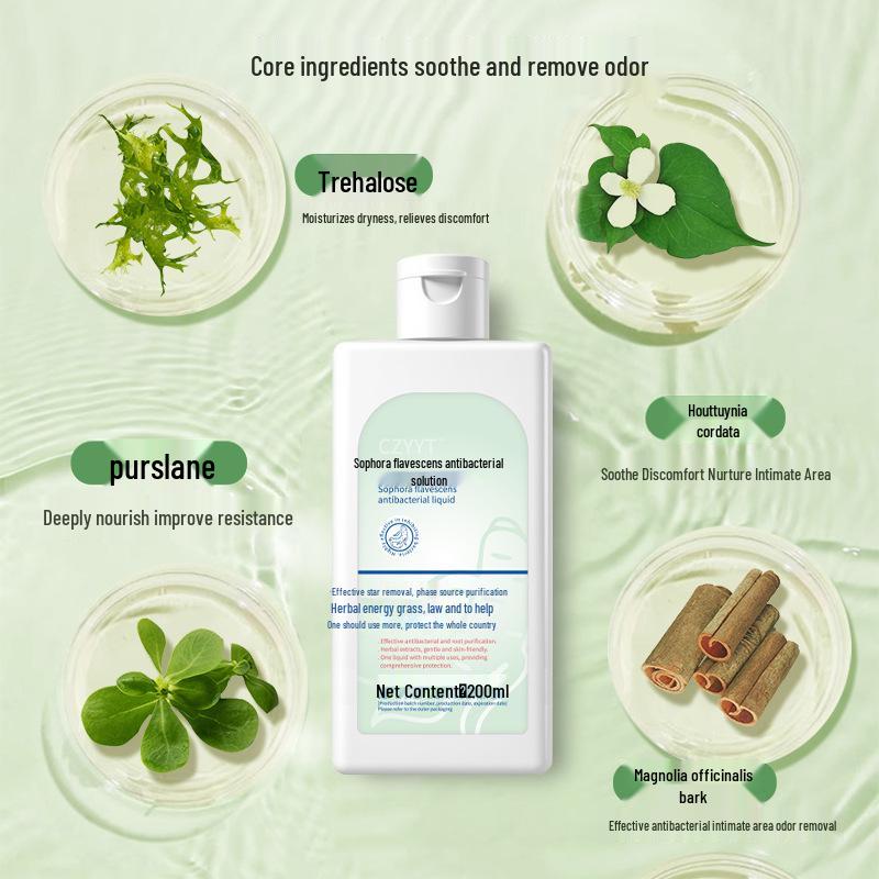Lavage antibactérien spécial Sophora Flavescens pour les soins féminins: Nettoyage, Soulagement des démangeaisons, Contrôle des odeurs pour les zones intimes
