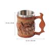 Unique 3D Design Viking Beer Mug Heavy Duty Resin Crafted Bar Cup for Coffee Tea Soda Stylish Home Decorative Use