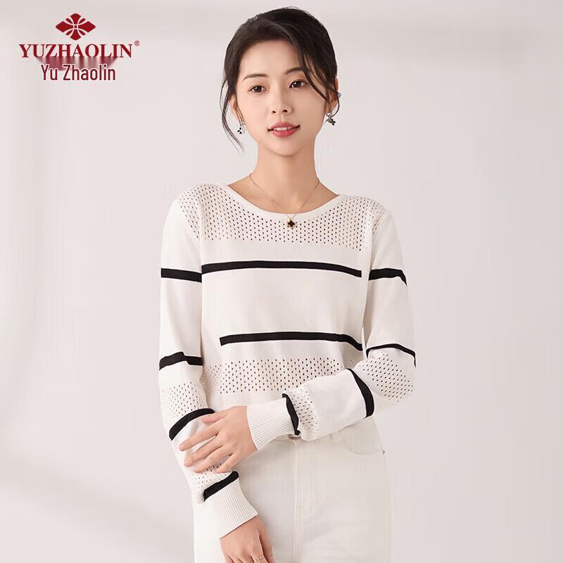 

YUZHAOLIN Women s Thin Knit Hollow Out Long Sleeve Pullover Y13KZ3398 L