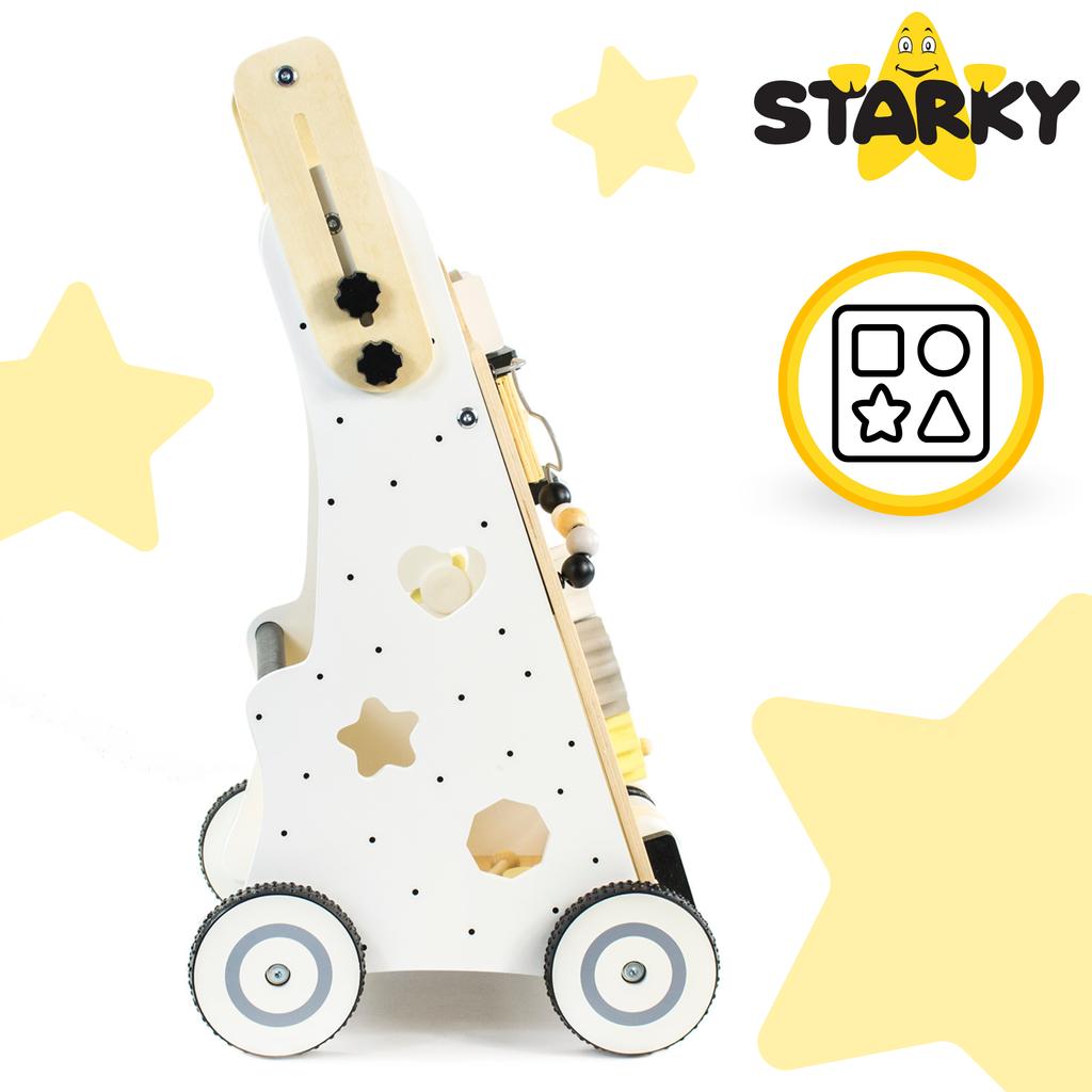 Wooden Pusher Ride-On Toy For Children, Children's Walker, Manipulation Board