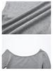 High-Quality Retro French Off-Shoulder Long Sleeve Women's T-Shirt