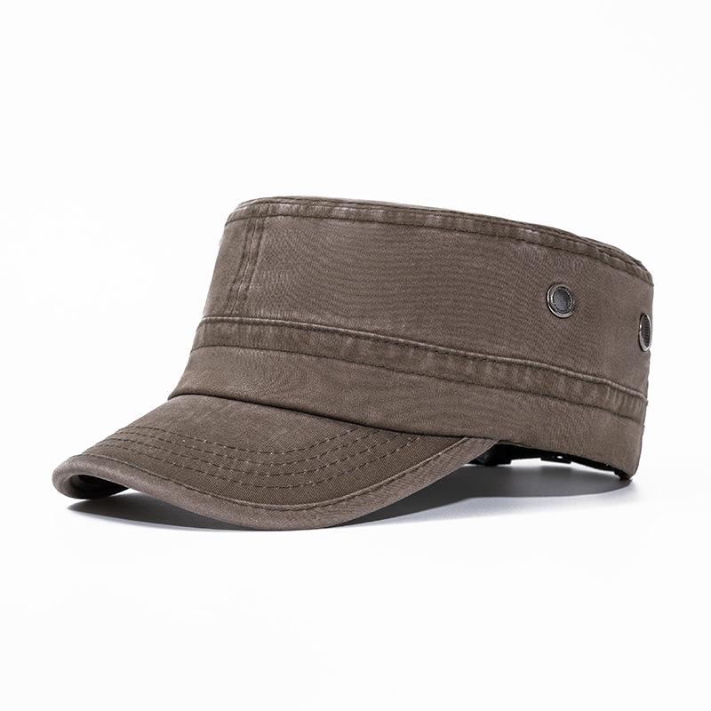 Men's Large Washed Cotton Military-Style Soft Top Duckbill Sun Hat