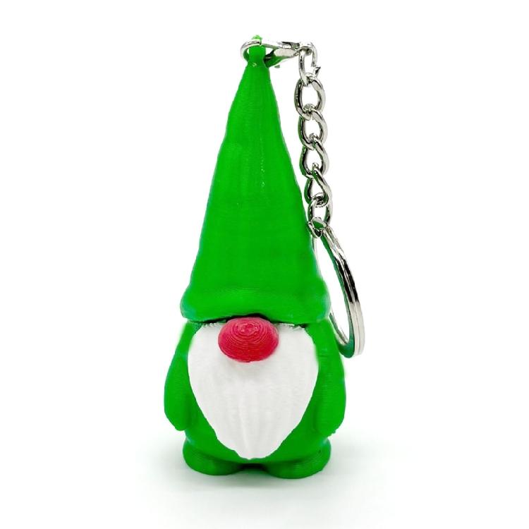 Christmas Keychain PLA Dwarf Ornament Gnome Figurine Pendant Keyring Accessory Festival Key Holder Decoration