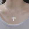 Chanukah Menorah Necklace Religious Jerusalem Temple Hanukkah Shammash Pendant Stainless Steel Judaica Jewelry