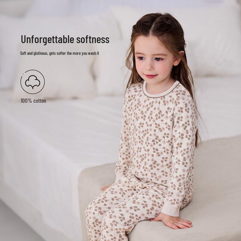 Babylove Girls' Soft Cotton Floral Pajama Set