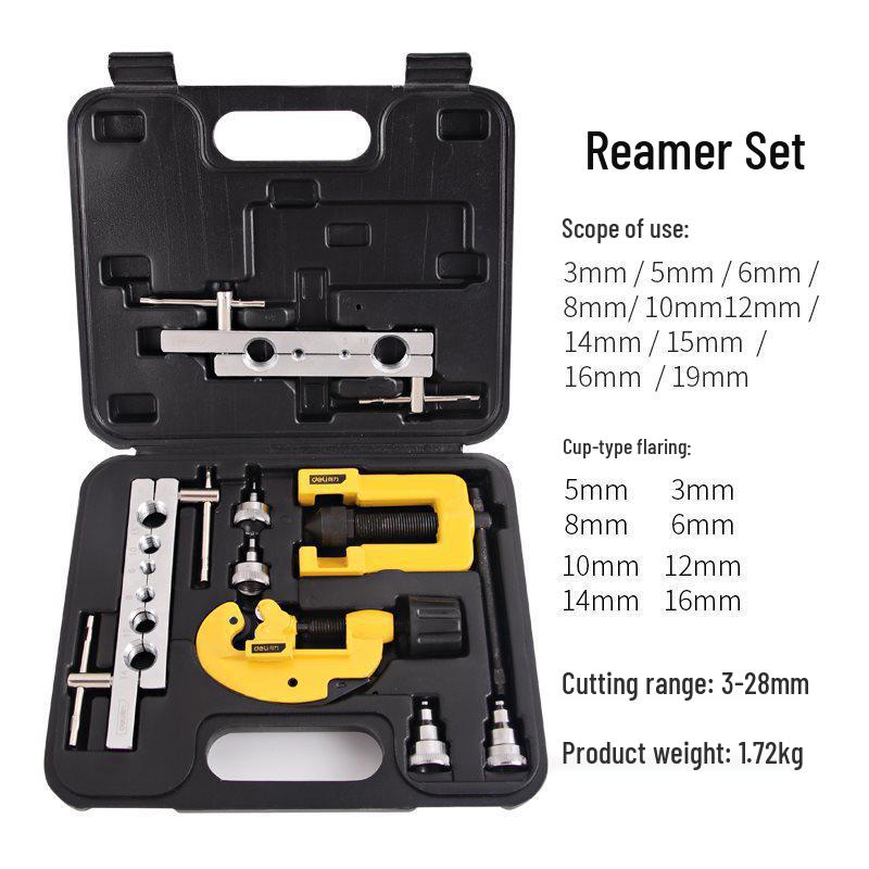 Flaring Tool Set for Brake, Copper, Air Conditioner, Refrigerator Pipes - Includes Expander & Riveting Tools, Free Shipping