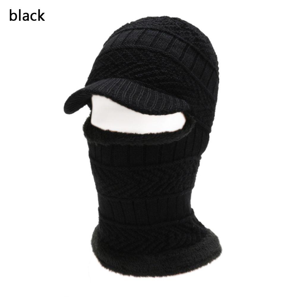 Women Men Warm Lined Full Face Hat Winter Knit Hat Balaclava Hood Cold Protection Cap