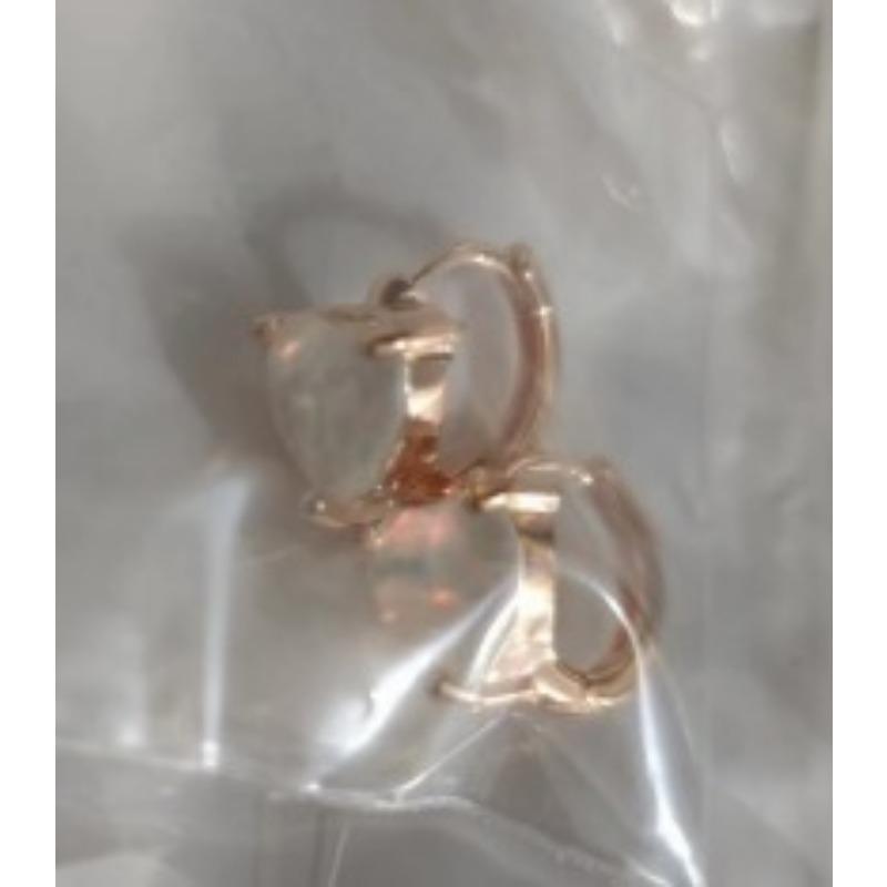 Cercei populari Inimă de piersică Alb cu cataramă pentru urechi Design simplu european și american Avansat Nișă Ins