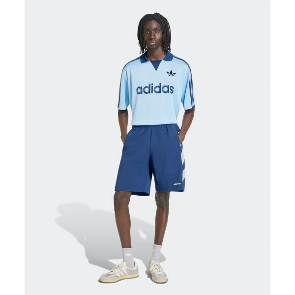 Adidas Originals Collared Goalie Loose Striped Pullover Short Sleeve T-Shirt Unisex Tops KW5992