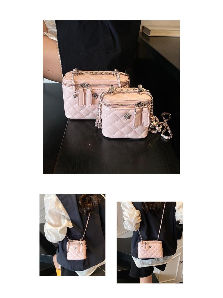 Elegant 2025 Argyle Chain Crossbody Bag for Women - Niche Fragrant Style, Compact Shoulder Design