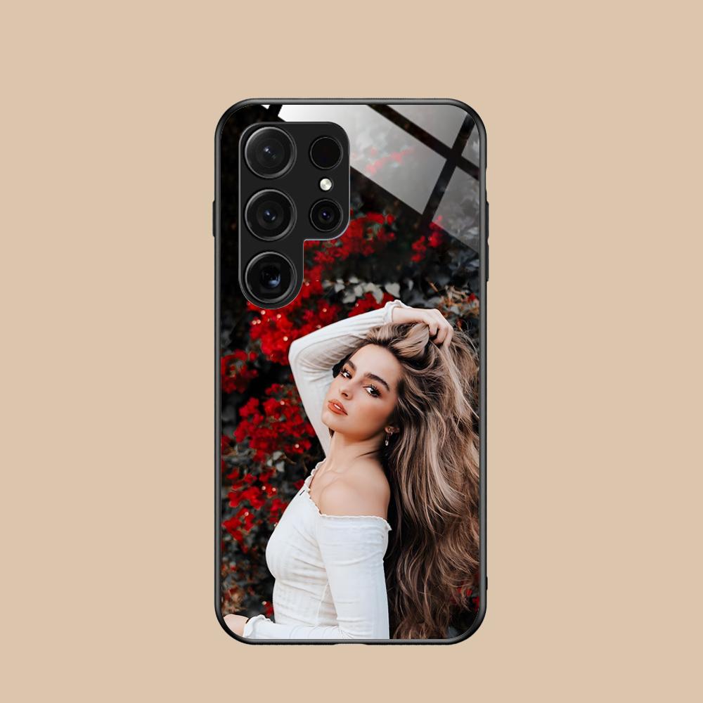 Addison Rae Glass Mobile Phone Case for Samsung Galaxy S26 S25 S24 S23 S22 S21 S20 Note20 Plus FE Ultra Colorful Cover