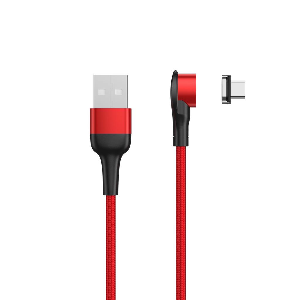60W Fast Charging Magnetic Elbow Type-C Cable for Apple, Huawei, Android Phones