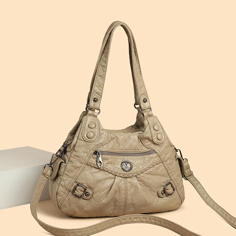 Soft Leather Luxury Handbag Women'S New Casual Tote Bag 2025 Winter Designer Ladies Large Shoulder Crossbody Handle Bags For Female