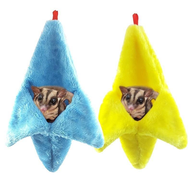 1Pc Bird Hamster Rodent or Sugar Glider Thick Cage Banana Pouch Nest Bedding