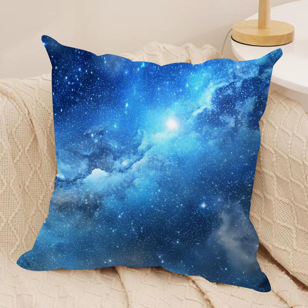 Starry Sky Cushion Cover Soft Plush Fabric DoubleSided Printed Cushion Covers for All Seasons Modern HomeDecor Gift