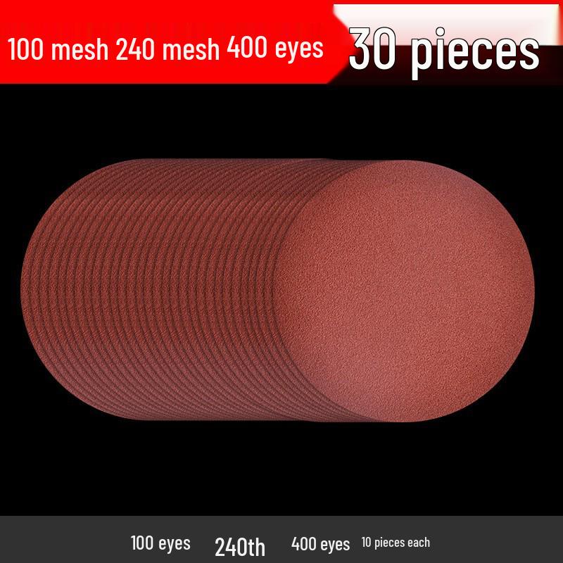 4" Sandpaper Flocking Woodworking Polisher with Self-Adhesive Hook & Loop Angle Grinder Sanding Discs
