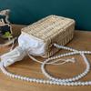 Women's Fresh Handwoven Pearl Rattan Crossbody Bag