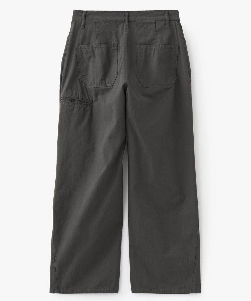 COFWI Flow Single-Pleat High-Density Cotton Pants Dark Gray