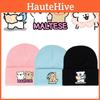Maltese Winter Knit Hat With Printed Design For Men Women Casual Weather Cold