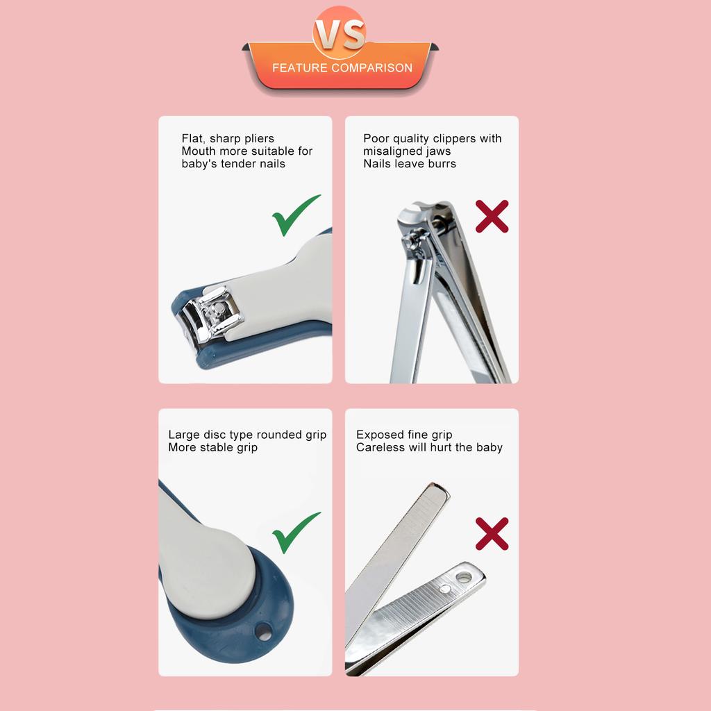 Kit de Unhas para Bebê Fofo Seguro Prático Conjunto de Manicure Cortar Aparas Unhas para Casa Crianças Bebês